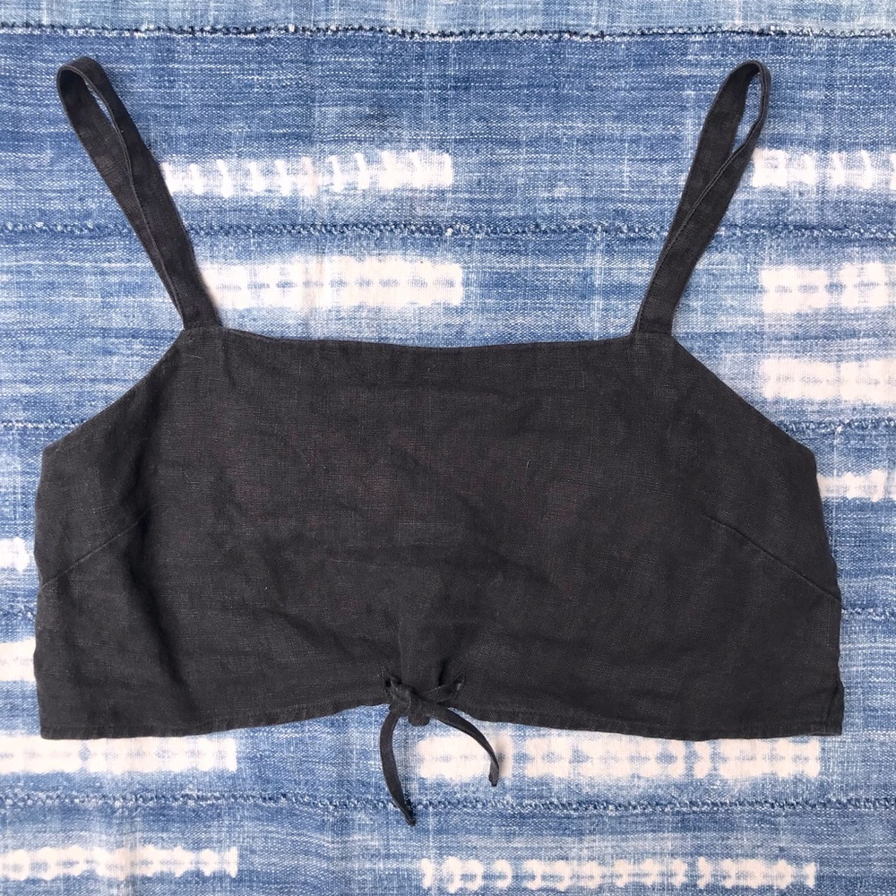 First Rite Linen Crop Top